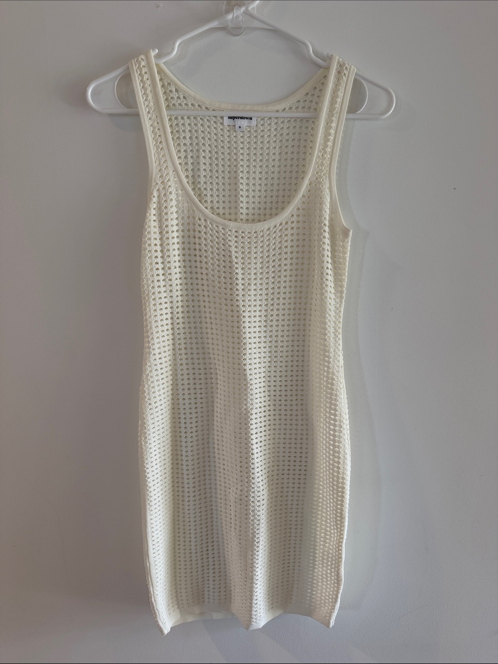 Cream Knit Beach Cover Up Dress Superdown